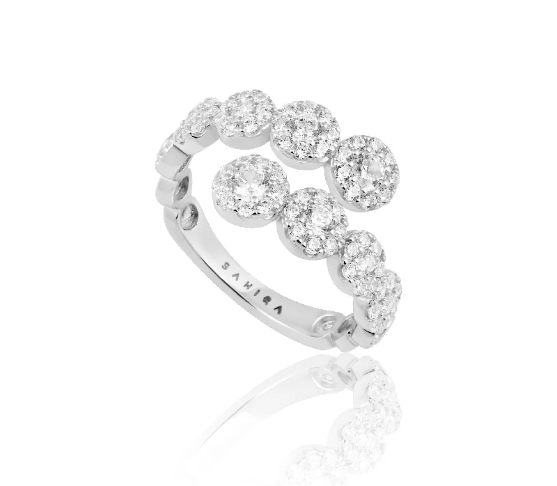 Classic Wedding Band Set-Katya Cz Wrap Ring