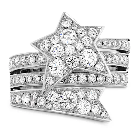 Women’s Stackable Rings-Hearts On Fire Illa Wraparound Diamond Comet Ring