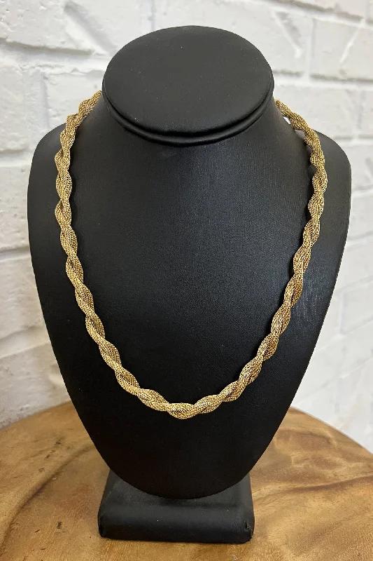 Adjustable Chain Necklace-18K Mary Twisted Gold Necklace