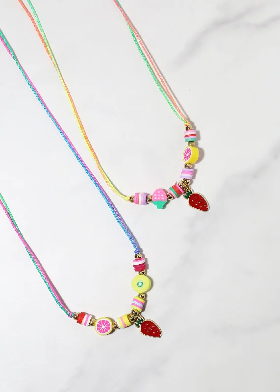 Luxury Pendant Necklace-Multi Fruit Adjustable Necklace