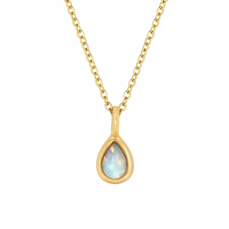 Lightweight Pendant Necklace-Orla Opal Necklace