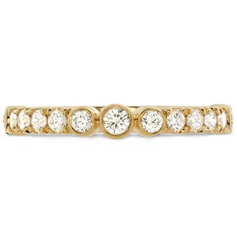 Gold Cocktail Ring-Hearts On Fire Copley Center Bezel Diamond Band