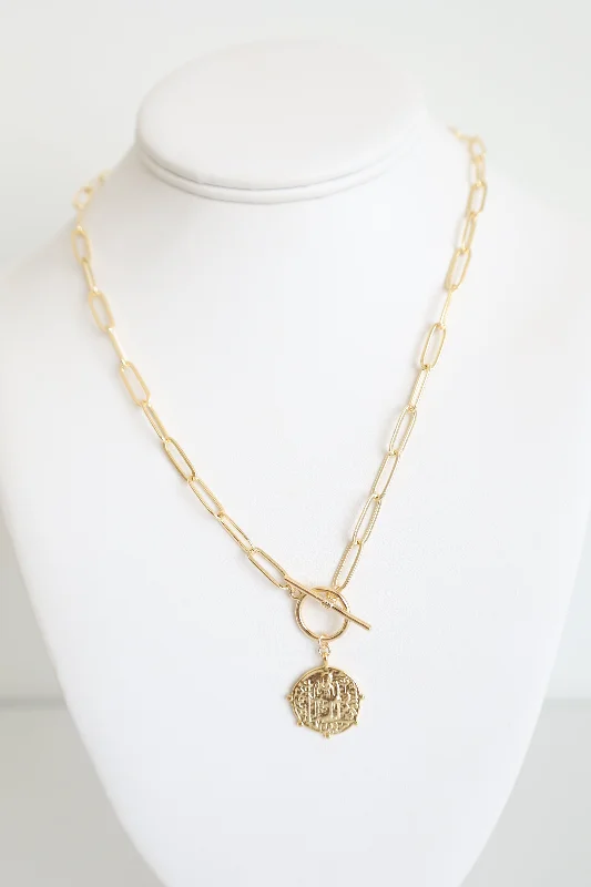 Bold Statement Necklace-Margot Necklace- Gold Plated