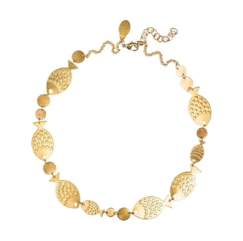 Gold Coin Necklace-Swim School Necklace