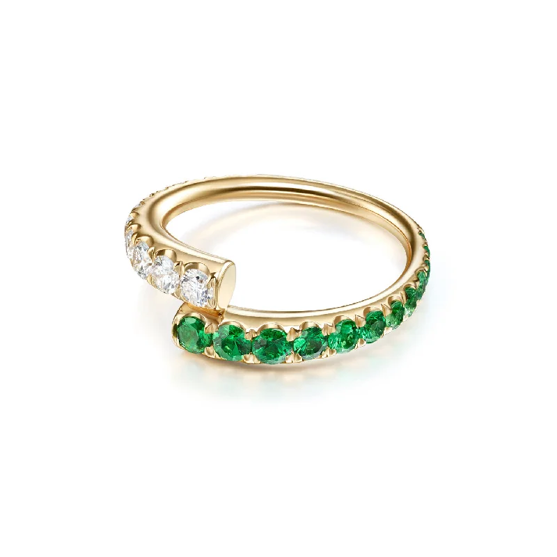 Large Emerald Ring-LOLA RING (Tsavorite Garnet)